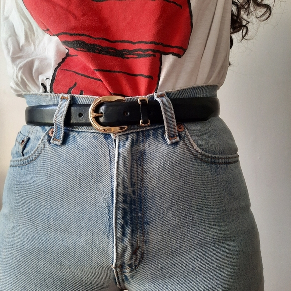 Vintage Accessories - Sold on Depop Navy blue leather belt